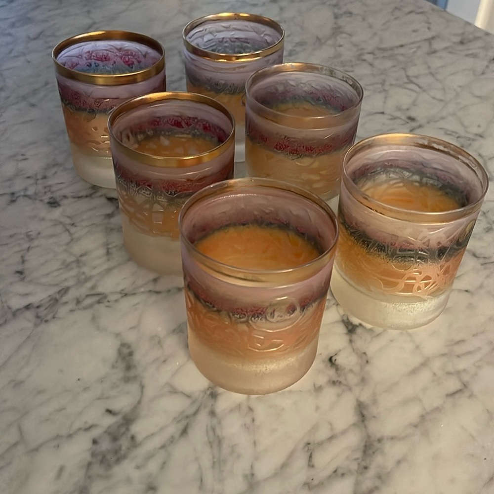 Hand painted water glasses in southwestern stylee